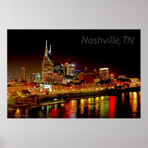 Nashville, TN Skyline Poster