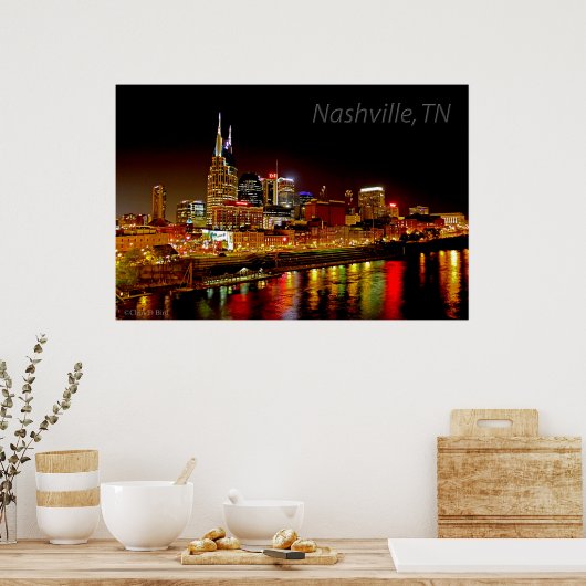 Nashville, TN Skyline Poster (Keuken)