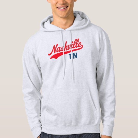 Nashville TN Swoosh Script Design – Retro Hoodie (Voorkant)