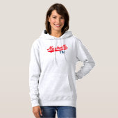 Nashville TN Swoosh Script Design – Retro Hoodie (Voorkant volledig)