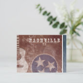 Nashville, TN  Vlag Guitar Briefkaart (Staand voorkant)