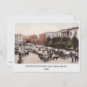 Nashville TN, Wagon Market 1900 briefkaart (Voorkant / Achterkant)