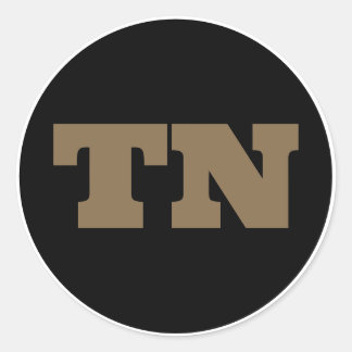 Nashville (TN) - Zwart x Goud x Wit Ronde Sticker