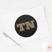 Nashville (TN) - Zwart x Goud x Wit Ronde Sticker (Envelop)