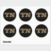 Nashville (TN) - Zwart x Goud x Wit Ronde Sticker (Vel)