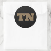 Nashville (TN) - Zwart x Goud x Wit Ronde Sticker (Tas)