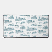 Nashville Toile Twilight op Wit Bureaumat (Voorkant)