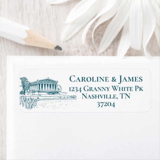 Nashville Toile Twilight op Wit Etiket (Insitu)