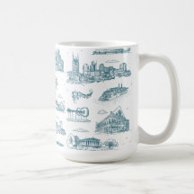 Nashville Toile Twilight op Wit