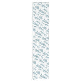 Nashville Toile Twilight op Wit Korte Tafelloper (Voorkant)