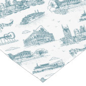 Nashville Toile Twilight op Wit Korte Tafelloper (Hoek)