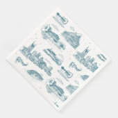 Nashville Toile Twilight op Wit Servet (Hoek)