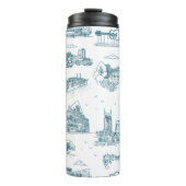 Nashville Toile Twilight op Wit Thermosbeker (Voorkant)