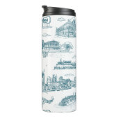 Nashville Toile Twilight op Wit Thermosbeker (Geroteerd rechts)