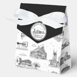 Nashville Toile Zwart en Wit Bedankdoosjes