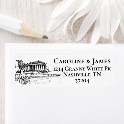 Nashville Toile Zwart en Wit Etiket (Insitu)