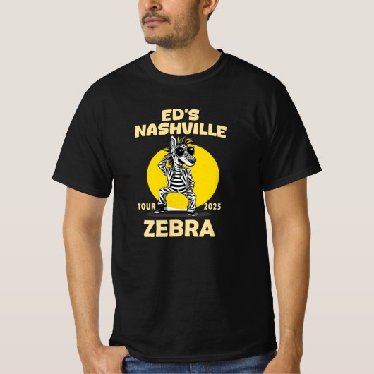 Nashville Tour 2025 Zebra Vibes Ed Music Design T-shirt (Voorkant)
