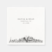 Nashville Trouwpapier Cocktail servet (Voorkant)