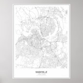 Nashville, US Minimalist Map Poster (Voorkant)