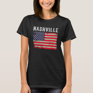 Nashville USA - Amerikaanse vlag -  T-shirt