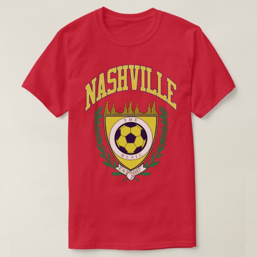 Nashville Varsity Stijl T-shirt (Design voorkant)