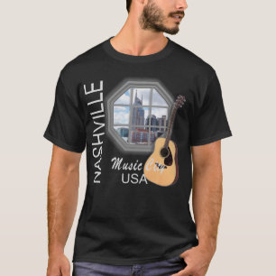 Nashville-venster op Mannen van muziek donkere T-s T-shirt