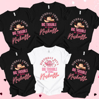 Nashville Verjaardag Grote Problemen Crew T-shirt