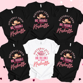 Nashville Verjaardag Grote Problemen Crew T-shirt