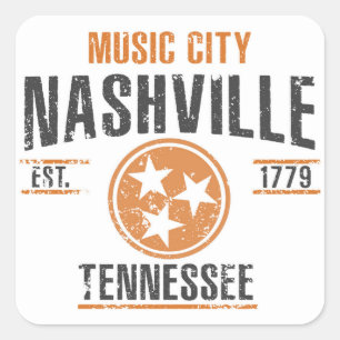 Nashville Vierkante Sticker