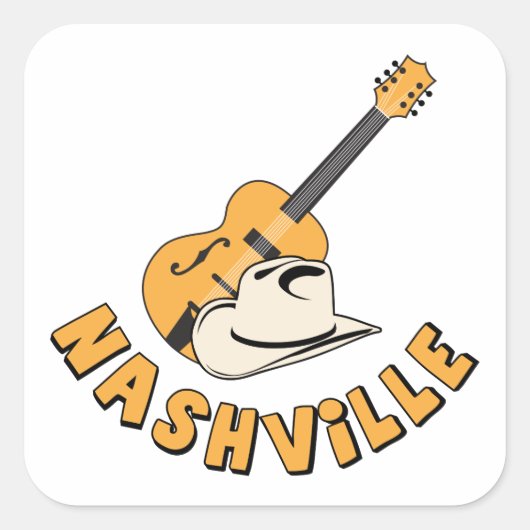 Nashville Vierkante Sticker (Voorkant)