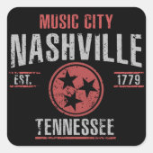 Nashville Vierkante Sticker (Voorkant)
