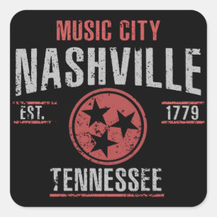 Nashville Vierkante Sticker