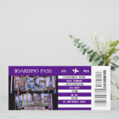 Nashville vliegtuig instapkaart uitje indigo kaart (Staand voorkant)