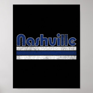 Nashville Voetbal Vintage City Poster