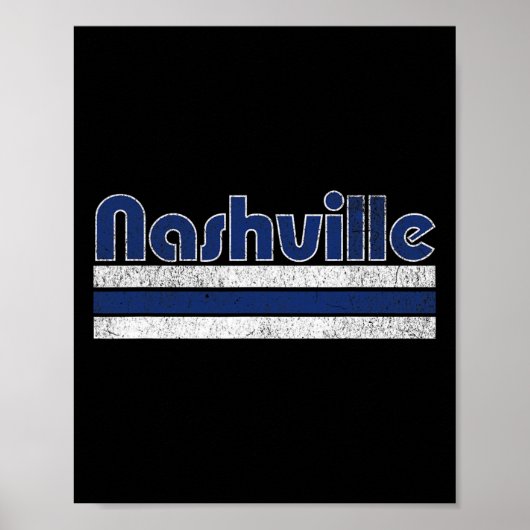 Nashville Voetbal Vintage Stad Poster (Voorkant)