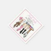 Nashville vrijgezellenfeest handgetekende mode  servet (Hoek)