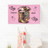 Nashville vrijgezellenfeest - Laarzen en glamour Spandoek (Insitu)