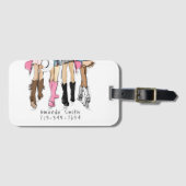 Nashville vrijgezellenfeest mode aangepaste cowboy bagagelabel (Voorkant (horizontaal))