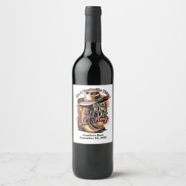 Nashville vrijgezellenfeest wijn etiket