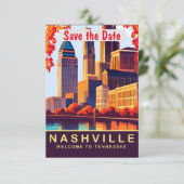 Nashville Waterfront Herfstgloed Uitnodiging (Staand voorkant)