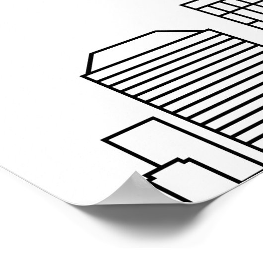 Nashville Wedding | 12 Tabel Zetel Poster (Hoek)