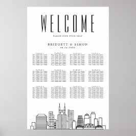 Nashville Wedding | 12 Tabel Zetel Poster