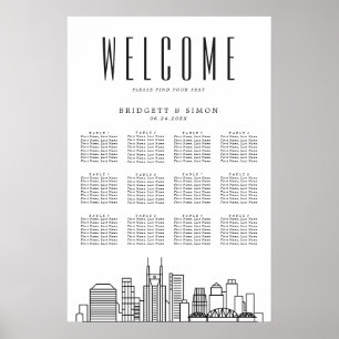 Nashville Wedding   12 Tabel Zetel Poster