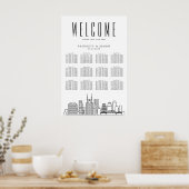 Nashville Wedding | 12 Tabel Zetel Poster (Keuken)