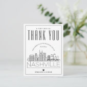 Nashville Wedding | Bedankt voor komst! Briefkaart (Staand voorkant)