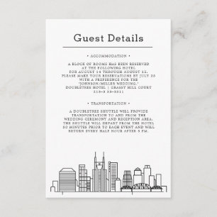 Nashville Wedding   Gastdetails Accommodaties Informatiekaartje