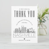 Nashville Wedding | Hartelijk dank + Fotokaart Kaart (Staand voorkant)