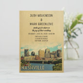 Nashville Wedding Invitation Tennessee Kaart (Staand voorkant)
