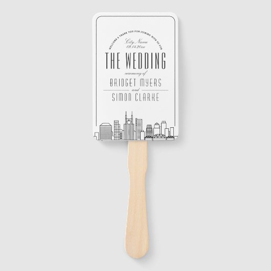 Nashville Wedding | Weddenschap-programma Hand Fan Handwaaier (Voorkant)