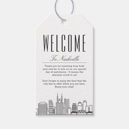 Nashville Wedding | Welkomstberichten — Labels Cadeaulabel (Voorkant)